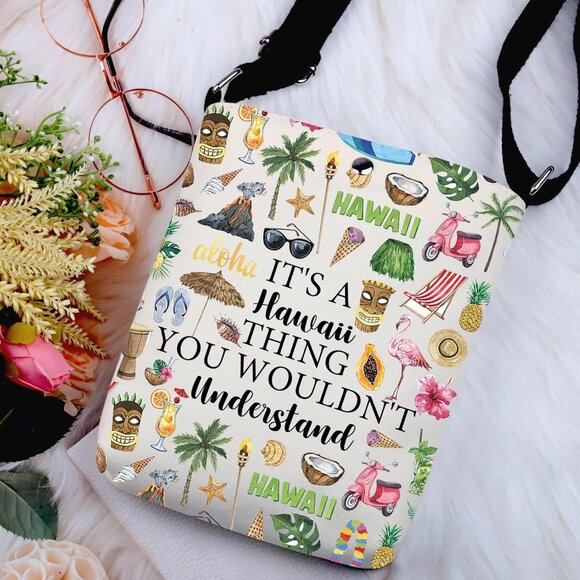 Functional Magnetic Closure Crossbody Bag with Hawaiian Spirit & Versatility - Picture 2 of 7